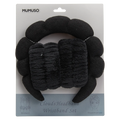 2-teiliges Haarband- und Armband-Set aus Polyester (Schwarz)