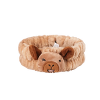 Weiches Haarband mit Capybara-Design für Gesichtspflege (Braun)