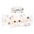 Haarband aus Flanell mit Katzen-Design (Weiß), weich und elastisch