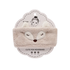 Haarband aus Mikrofaser mit Fuchs-Design, besonders weich und anschmiegsam (Khaki)
