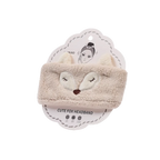 Haarband aus Mikrofaser mit Fuchs-Design, besonders weich und anschmiegsam (Khaki)
