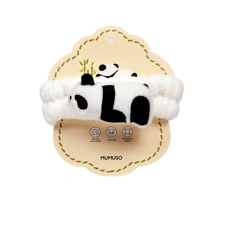 Haarband aus Polyester mit Panda-Design (Weiß/Schwarz)