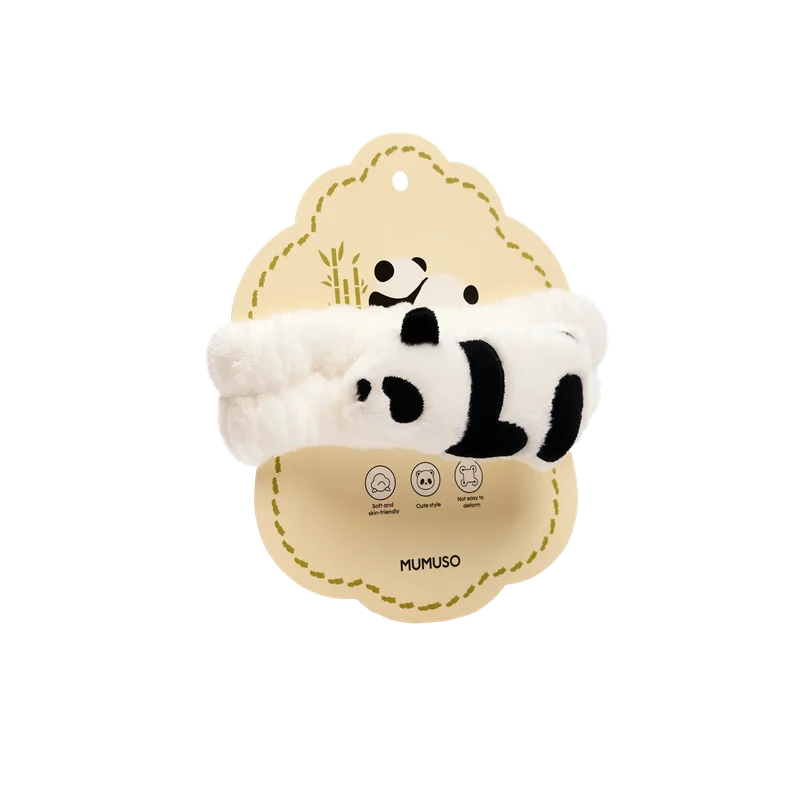 Haarband aus Polyester mit Panda-Design (Weiß/Schwarz)