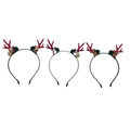 Haarreif mit Rentiergeweih-Design, Mehrfarbig (Rot/Grün/Braun)