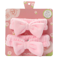 2-teiliges Haarband-Set aus Polyester mit Schleifen-Design (Rosa)