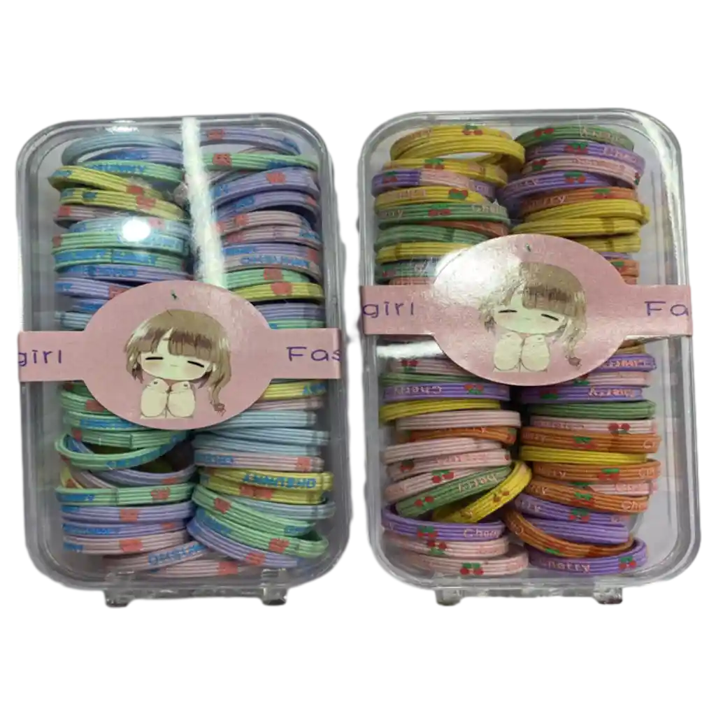 Elastisches Kinder-Haarband, Basic-Design (Blau/Rosa/Grün/Lila/Gelb/Orange)