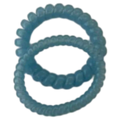 Elastisches Spiral-Haargummi aus Kunststoff (Blau)