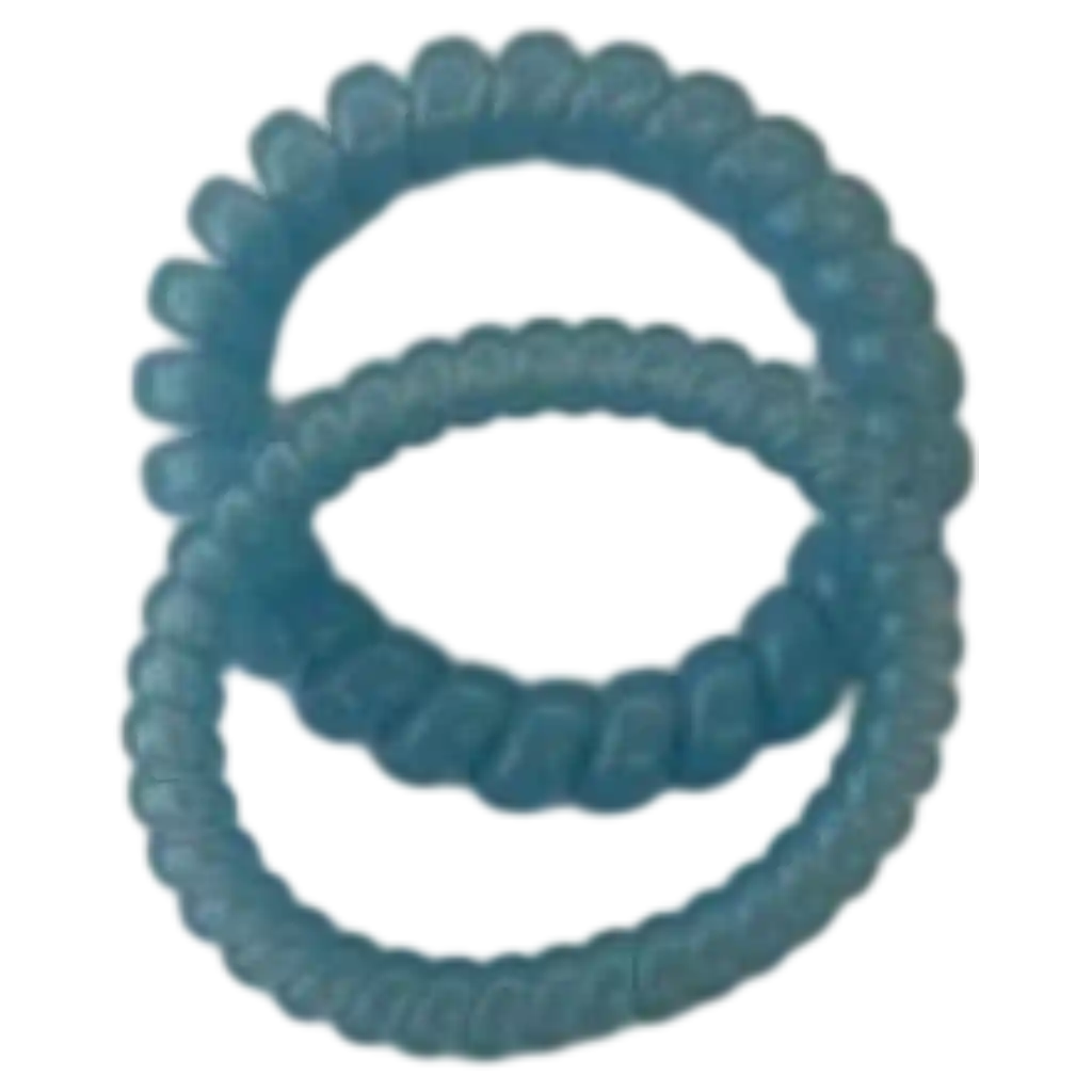 Elastisches Spiral-Haargummi aus Kunststoff (Blau)