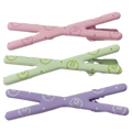 Haarspangen-Set aus Titanstahl mit Print-Design (Rosa/Grün/Lila)