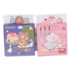 6-fach Haftnotiz-Set mit Tier-Design (Rosa/Dunkelblau)