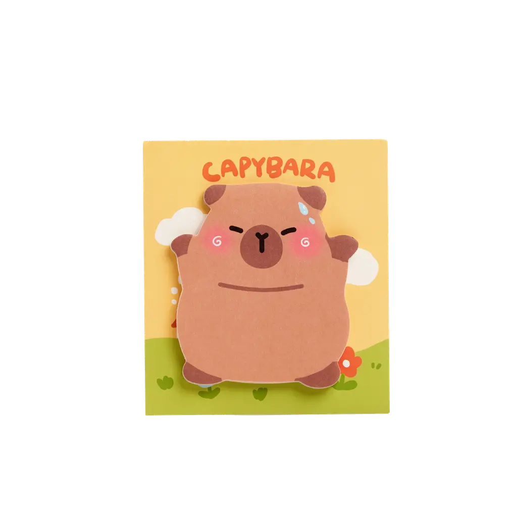 Selbstklebende Haftnotizen mit Capybara-Design (Mehrfarbig)