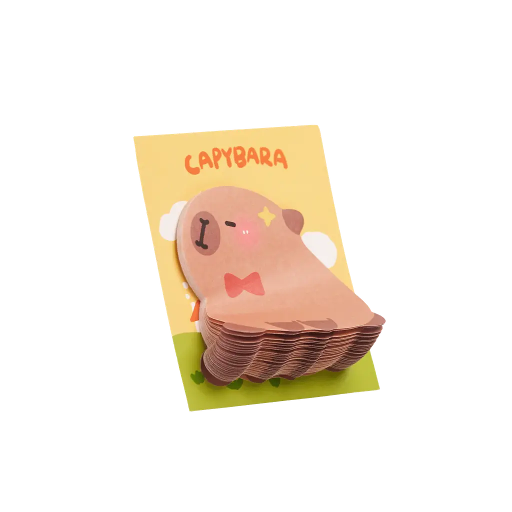 Selbstklebende Haftnotizen mit Capybara-Design (Mehrfarbig)