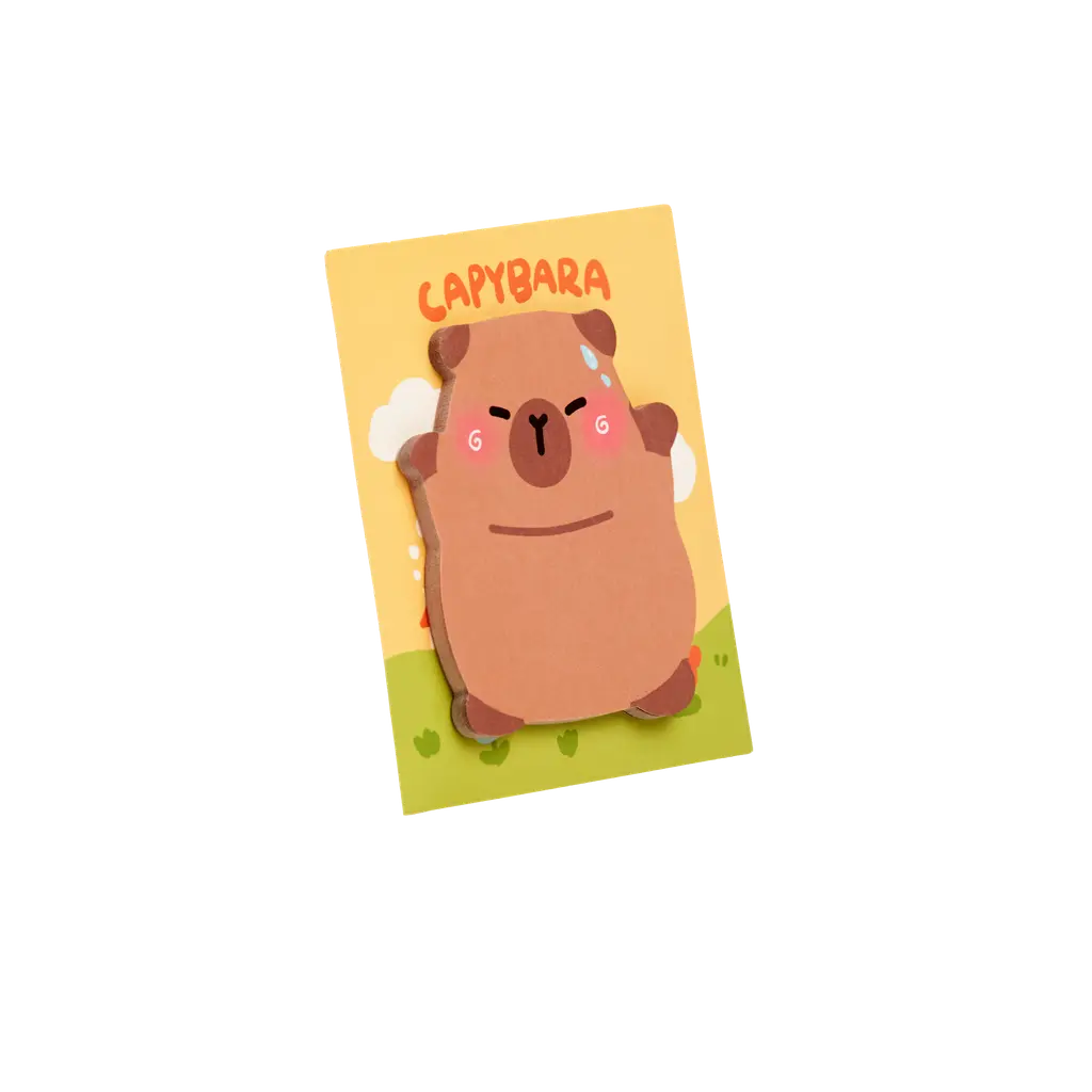 Selbstklebende Haftnotizen mit Capybara-Design (Mehrfarbig)