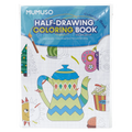 Halb-Ausmal-Buch für Kinder mit kreativen Designs (Mehrfarbig)
