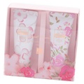 2-teiliges Handcreme Geschenkset mit Rosen- und Sakura-Print, 2 × 40 g (Rosa/Weiß)
