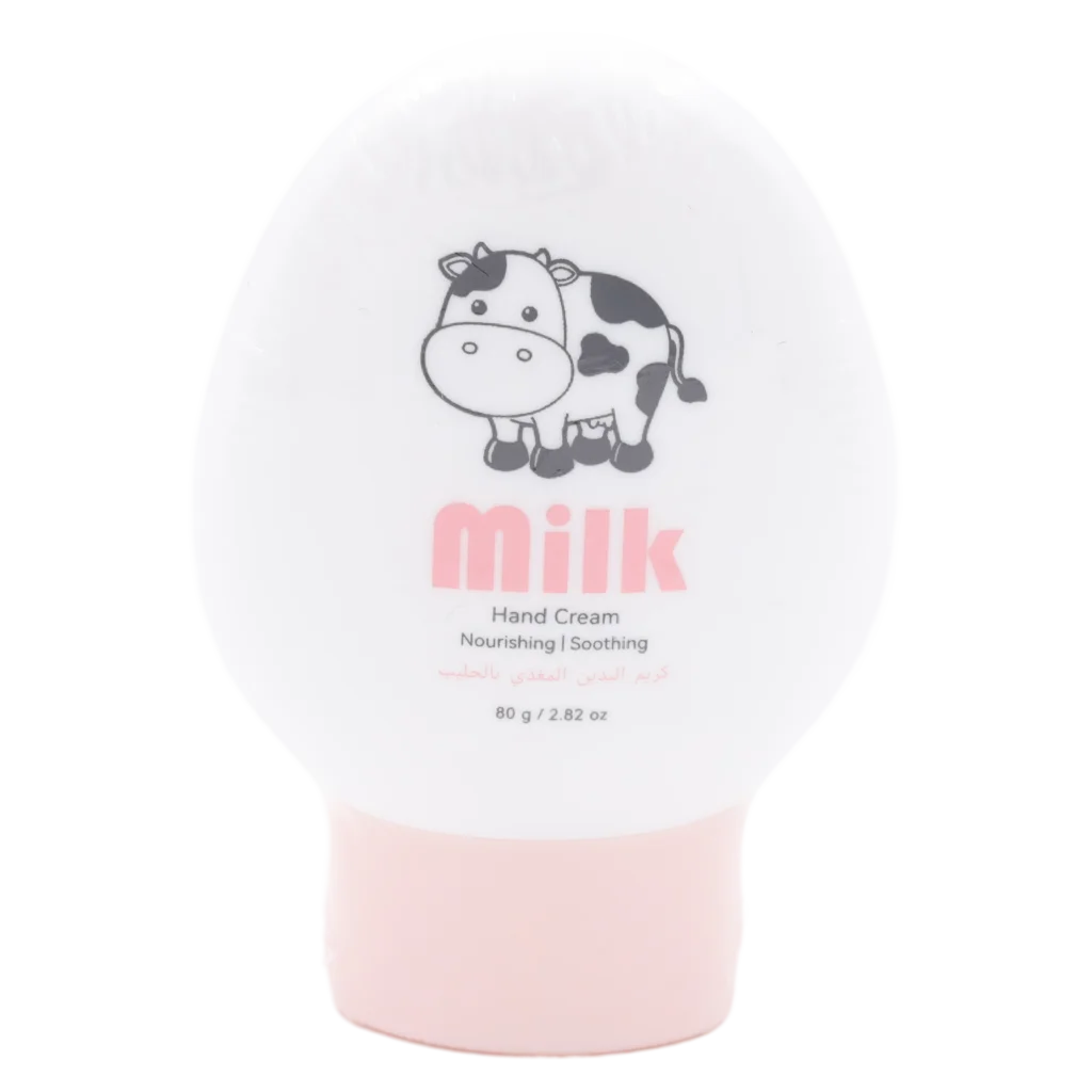 Handcreme mit Milchextrakt, nährend und beruhigend, 80 g (Weiß/Rosa)