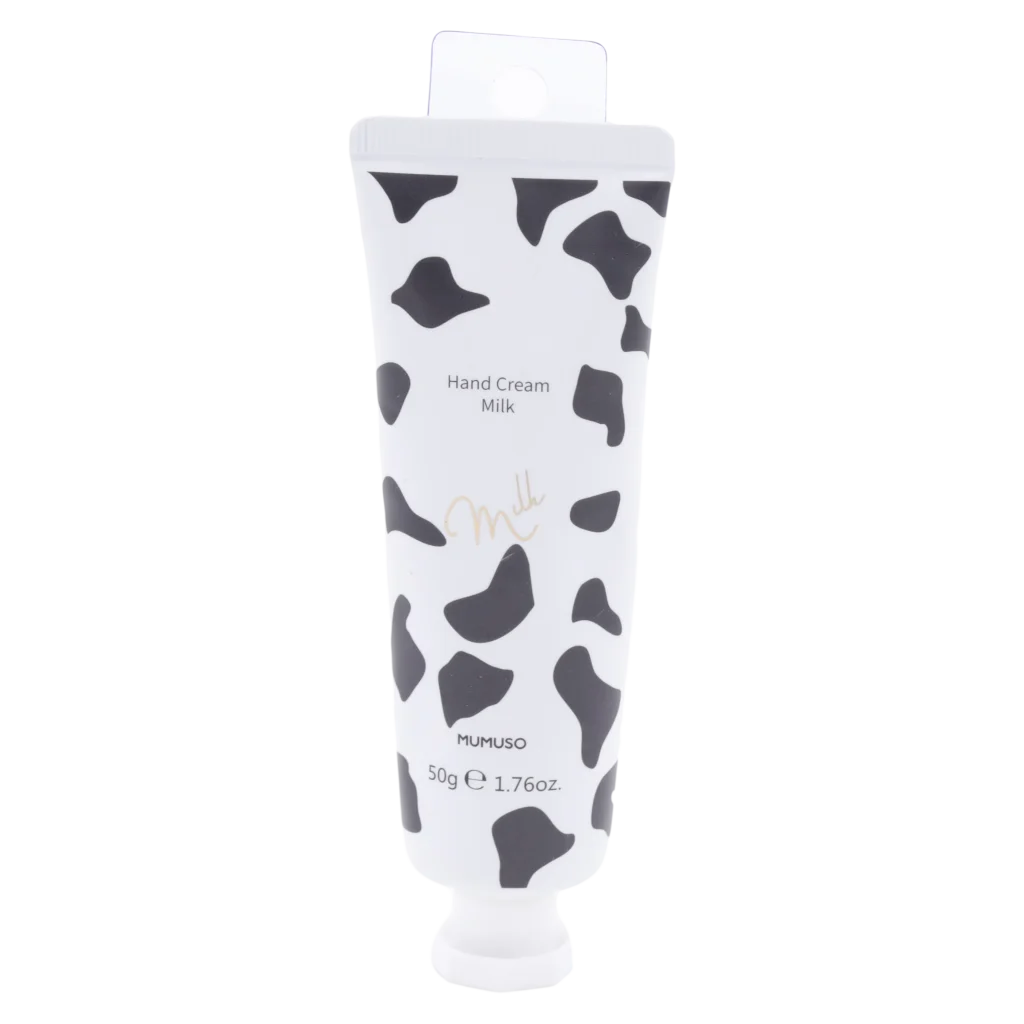 Handcreme mit Milch-Formel, 50 g, im Kuhflecken-Design (Schwarz/Weiß)