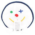 Handtuch rund mit Smiley-Design für Kinder und Erwachsene (Weiß)