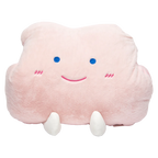 Handwärmer-Kissen in Wolkenform mit Gesicht, weich (Rosa)