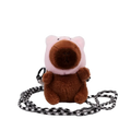 Nylon-Handykette mit Capybara-Design und Plüschanhänger (Rosa/Gelb/Rot)