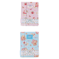 Hardcover Notizbuch B6 mit Erdbeer-Print (Rosa/Blau)