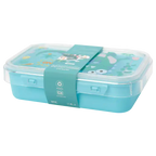 Lunchbox aus Kunststoff mit Dinosaurier-Design, 800 ml (Blau)