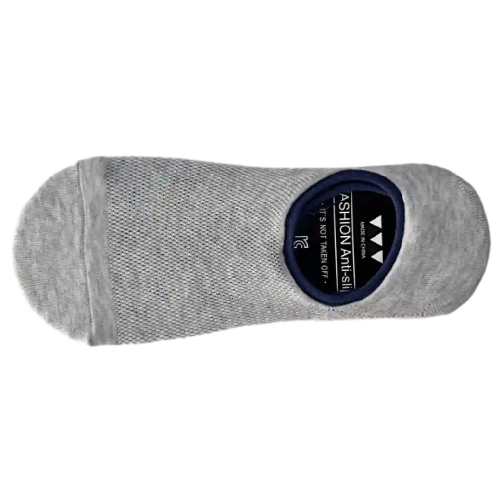 Herren No-show Sneaker-Socken Baumwolle (Grau)