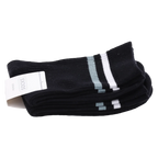 Herrensocken aus Baumwolle mit sportlichem Streifen-Design (Schwarz)
