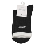 Herrensocken Mini-Crew aus Baumwollmix (Schwarz/Weiß)