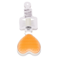 Herzförmige Haarbürste mit beweglichem Glitter (Orange/Gelb)