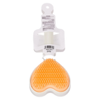 Herzförmige Haarbürste mit beweglichem Glitter (Orange/Gelb)
