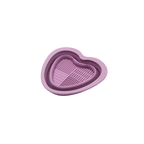 Herzförmiger Silikon-Make-up-Pinselreiniger für Pinsel &amp; Quasten (Violett)