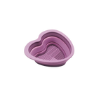 Herzförmiger Silikon-Make-up-Pinselreiniger für Pinsel &amp; Quasten (Violett)