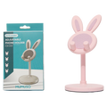 Höhenverstellbarer Handyhalter für den Schreibtisch mit Hasen-Design (Rosa)