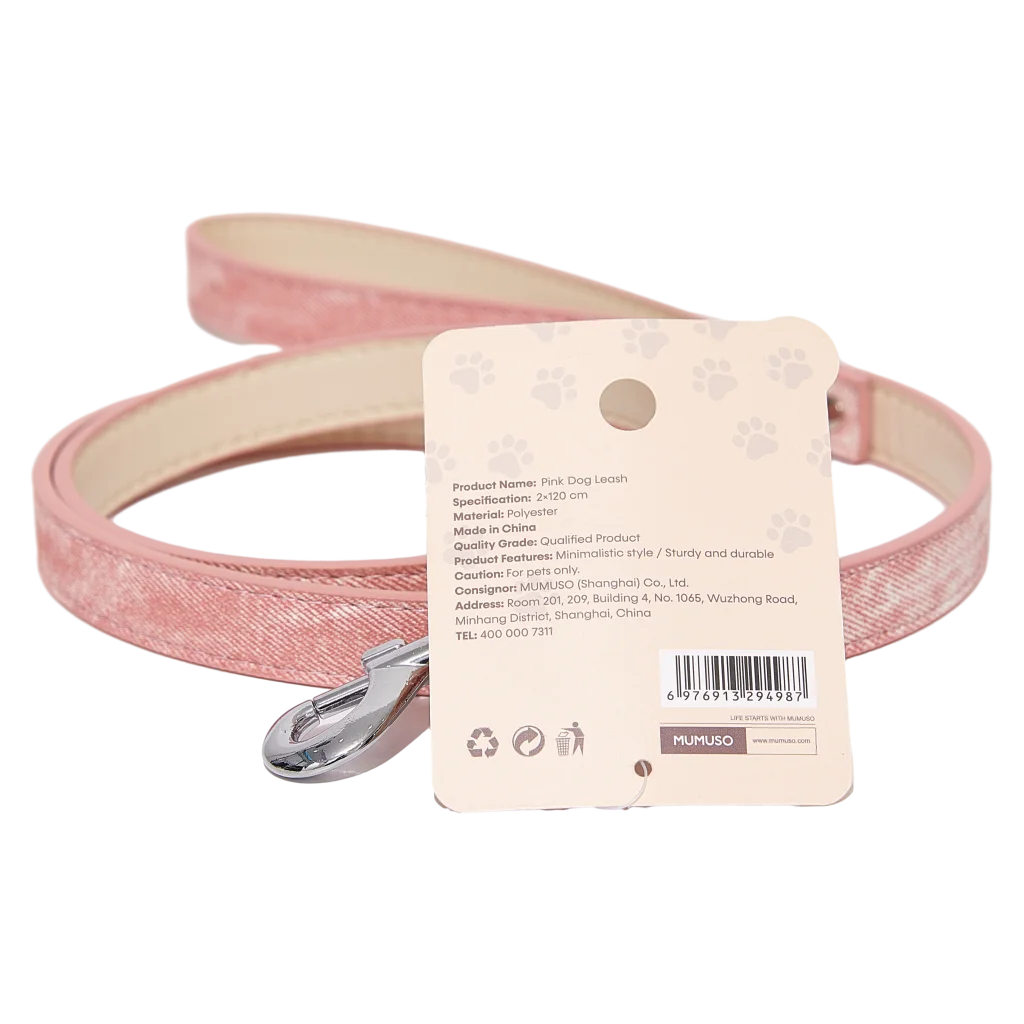 Hundeleine mit strukturiertem Design für kleine und mittelgroße Hunde (Rosa)