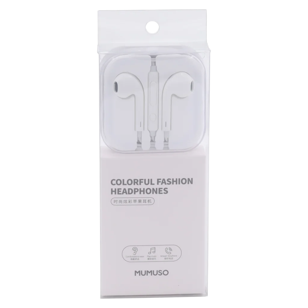 In-Ear-Kopfhörer aus ABS und TPE, leichtes Headset für Musik und Telefonie (Weiß)