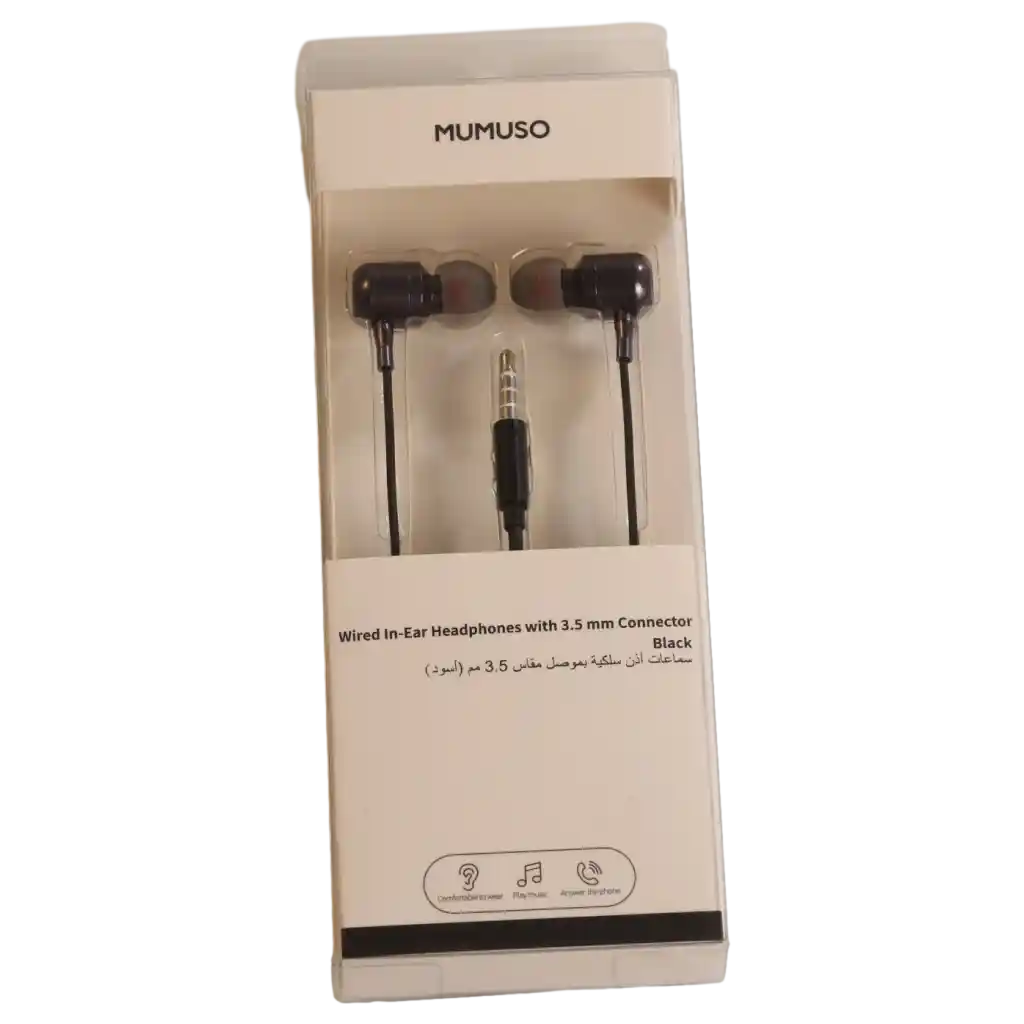 Kabelgebundene In-Ear-Kopfhörer aus Metall/TPE mit 3,5 mm Klinke (Schwarz)