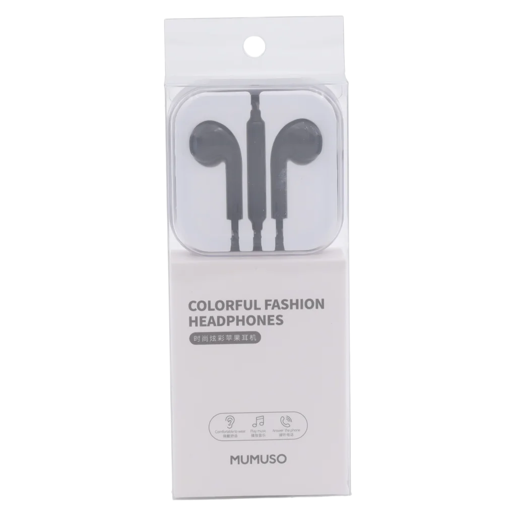 In-Ear Kopfhörer aus ABS+TPE, leicht und kompakt (Schwarz)