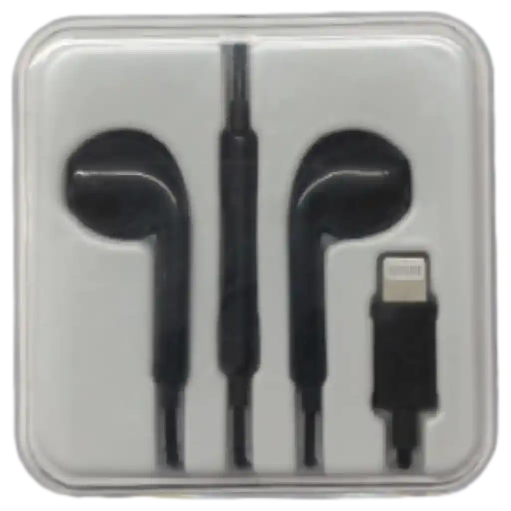 In-Ear Kopfhörer mit Lightning-Anschluss aus ABS/TPE (Schwarz)