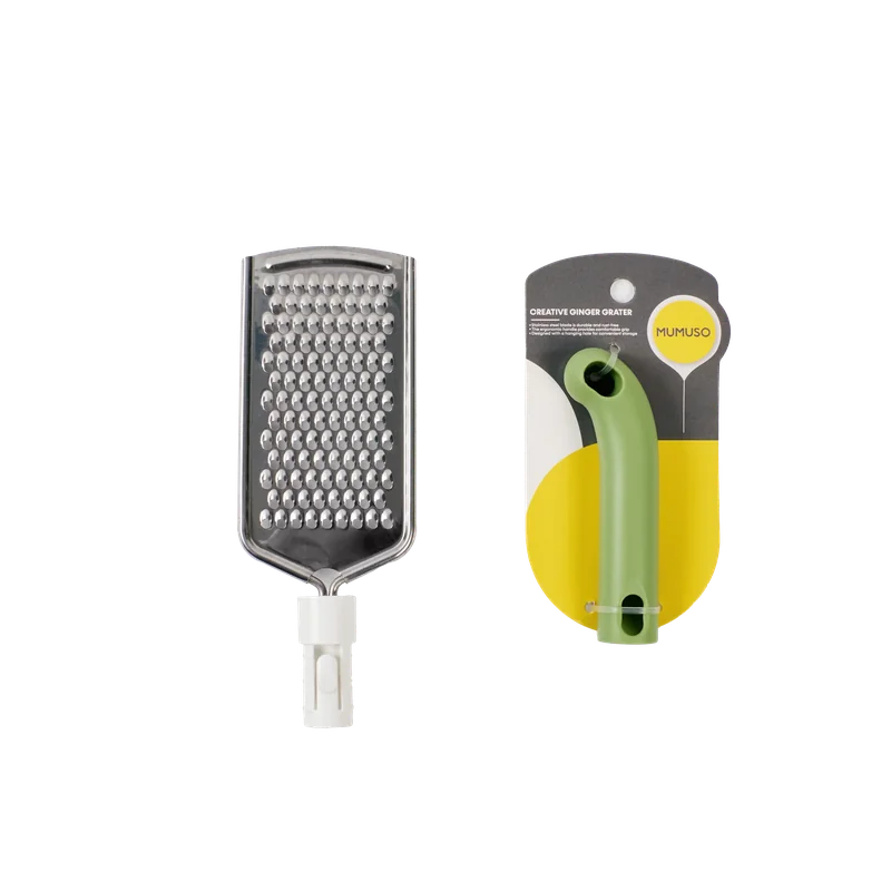Ingwerreibe aus Polypropylen und Edelstahl mit ergonomischem Griff (Grün)