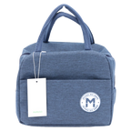 Isolierte Lunch-Bag mit Tragegriff, kompakt (Navyblau)