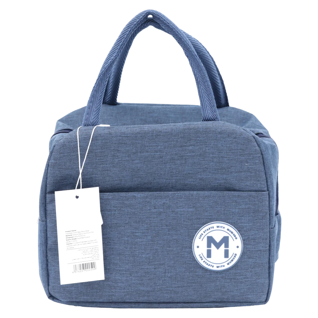 Isolierte Lunch-Bag mit Tragegriff, kompakt (Navyblau)