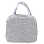 Isolierte Lunch-Tasche aus Köper-Kombinationsstoff (Grau)