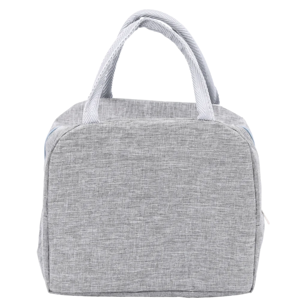 Isolierte Lunch-Tasche aus Köper-Kombinationsstoff (Grau)