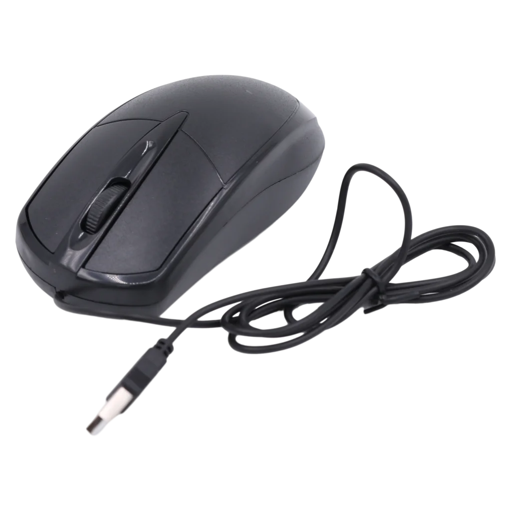 Kabelgebundene Maus mit USB-Anschluss für PC und Laptop (Schwarz)