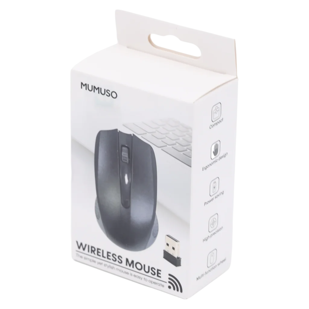 Kabellose Funkmaus ergonomisch (Schwarz)