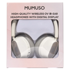 Kabellose Over-Ear-Kopfhörer mit digitalem Display (Weiß)