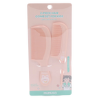 2-teiliges Polystyrol-Kamm-Set für Kinder, schonende Haarpflege (Rosa)