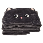 Kapuzen-Decke aus Polyester mit Katzen-Design (Grau)