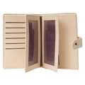 Kartenbörse aus Kunstleder, große Kapazität (Beige)